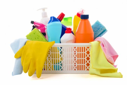 Local cleaner maintaining a kitchen during regular cleaning in Nottinghill