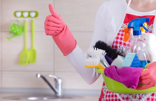 Upholstery cleaning tools prepared for a sofa clean in Notting Hill
