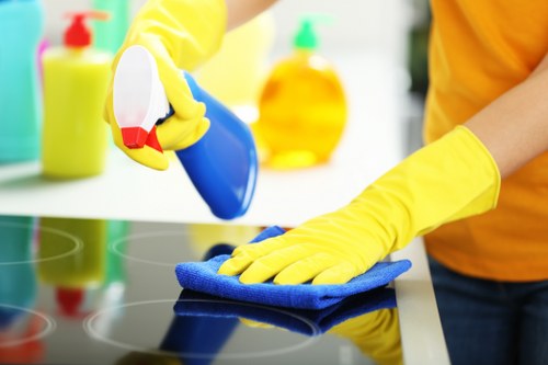 Regular cleaning of desks and shared office areas in Notting Hill